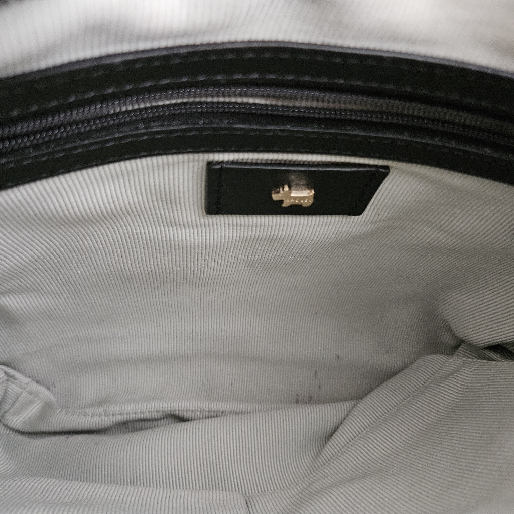 Radley London Crossbody Bag Black Leather Zip Around Large Euc Pockets Expand — image 8 of 8